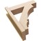 Ekena Millwork 5 1/2-in W x 18-in D x 22-in H Balboa Block Rough Cedar Woodgrain TimberThane Outlooker, Primed Tan OUTUR055X18X22BOA44RCPR - alternate 4